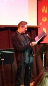 Actor Chris Cooper reading "Accidents of Marriage" scene at AcesSportsAmerica fundraiser.